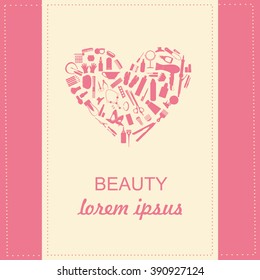 Hairdressing related symbol. Vector set of accessories for beauty.Decoration