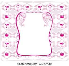 Hairdressing salon frame