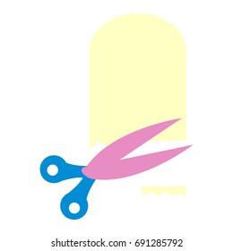 Hairdressing salon icon, logo, symbol. Hairs.