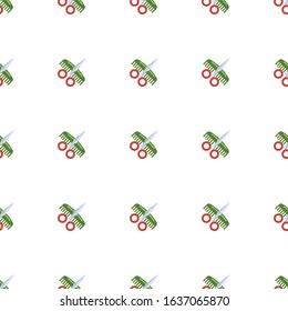 Hairdressing salon icon pattern seamless isolated on white background. Editable flat Hairdressing salon icon. Hairdressing salon icon pattern for web and mobile.