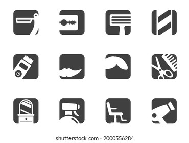Hairdressing salon icon set for your design. vector icons