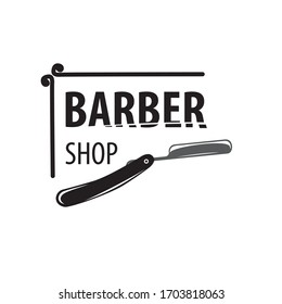 Hairdressing saloon icon with barber pole