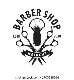 Hairdressing saloon icon with barber pole