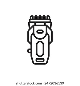 Hairdressing Shaver Outline Icon Vector Illustration