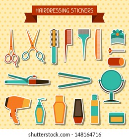 Hairdressing stickers.