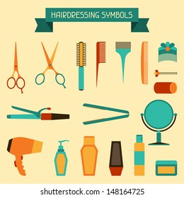 Hairdressing symbols.