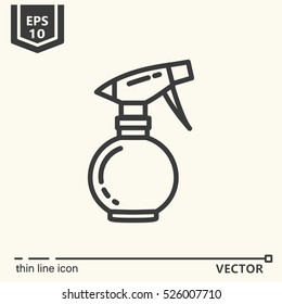 Hairdressing tools. Icons series. Spray bottle. Isolated object EPS 10