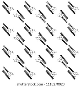 Hairdressing white background