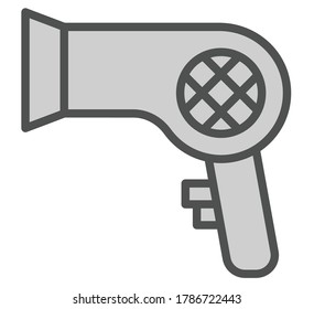 ilustración vectorial de icono de secador de pelo diseño plano