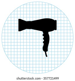 Hairdryer  - black vector icon