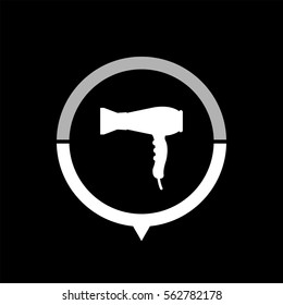 Hairdryer  - black vector icon