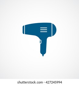 Hairdryer Blue Icon On White Background