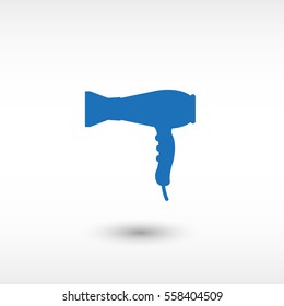 Hairdryer -  blue vector icon