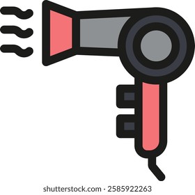 A hairdryer is an electrical device used to blow warm air, drying hair quickly. It features heat and airflow controls, offering convenience for styling and reducing drying time for various hair types.