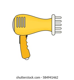 hairdryer flat vector