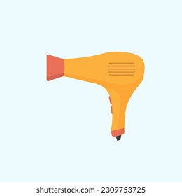 Hairdryer icon in cartoon style. Hair dryer icon. Symbol for drying hair. Hair dryer on a white background. Vector illustration, EPS 10. 