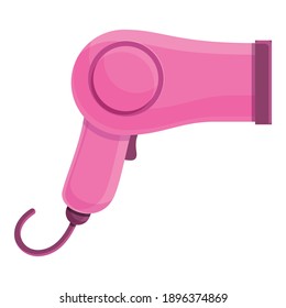 Hairdryer icon. Cartoon of hairdryer vector icon for web design isolated on white background