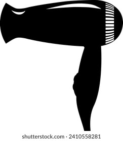Icono de secador de pelo de estilo plano. Ilustración vectorial