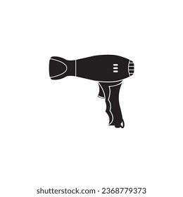 Hairdryer icon, hair dryer black vector icon isolated