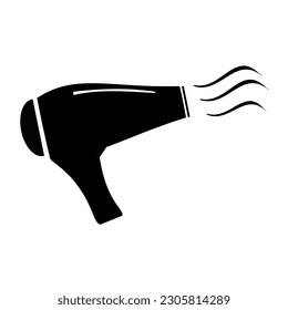 Hairdryer icon. Hair drying symbol. Vector illustration.