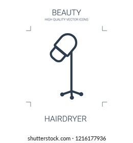 hairdryer icon. high quality line hairdryer icon on white background. from beauty collection flat trendy vector hairdryer symbol. use for web and mobile