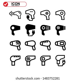 hairdryer icon isolated sign symbol vector illustration - Collection of high quality black style vector icons
