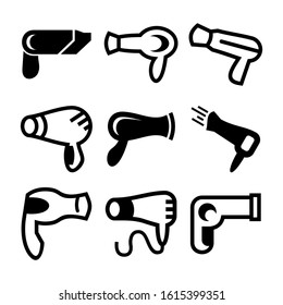 hairdryer icon isolated sign symbol vector illustration - Collection of high quality black style vector icons
