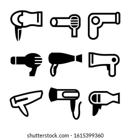 hairdryer icon isolated sign symbol vector illustration - Collection of high quality black style vector icons
