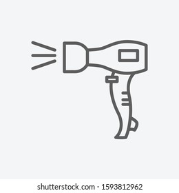 Hairdryer icon line symbol. Isolated vector illustration of icon sign concept for your web site mobile app logo UI design.