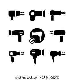 hair-dryer icon or logo isolated sign symbol vector illustration - Collection of high quality black style vector icons
