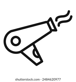 Hairdryer icon mark in filled style