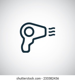 hairdryer icon on white background 