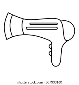 Hairdryer icon. Outline illustration of hairdryer vector icon for web