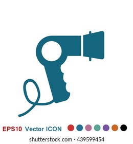 Hairdryer icon sign