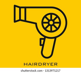 Hairdryer icon signs