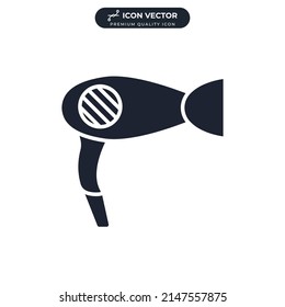 hairdryer icon symbol template for graphic and web design collection logo vector illustration