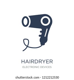 Hairdryer icon. Trendy flat vector Hairdryer icon on white background from Electronic devices collection, vector illustration can be use for web and mobile, eps10