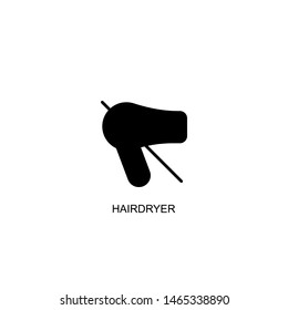 hairdryer icon vector black design