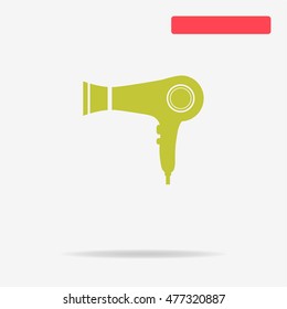 Hairdryer icon. Vector concept illustration for design.