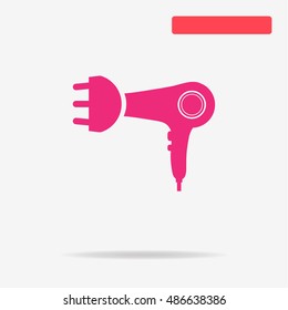 Hairdryer icon. Vector concept illustration for design.