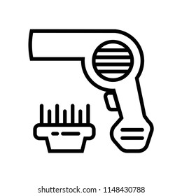 Hairdryer icon vector icon. Simple element illustration. Hairdryer symbol design. Can be used for web and mobile.