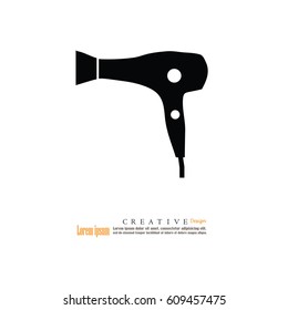 Hairdryer icon.hair salon sign.vector illustration.