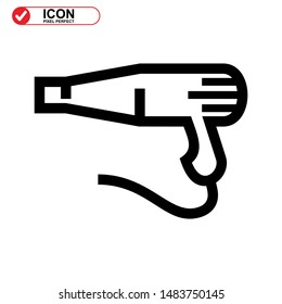 
hairdryer isolated sign symbol vector illustration - high quality black style vector icons
