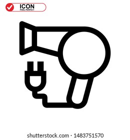 
hairdryer isolated sign symbol vector illustration - high quality black style vector icons
