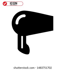 
hairdryer isolated sign symbol vector illustration - high quality black style vector icons
