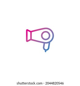 Vector de icono de gradiente de contorno del secador de pelo