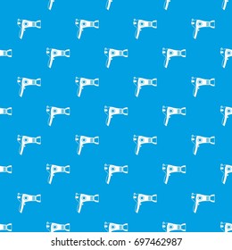 Hairdryer pattern repeat seamless in blue color for any design. Vector geometric illustration