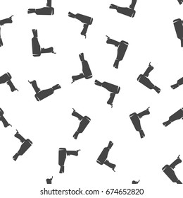 Hairdryer seamless pattern. Vector illustration for backgrounds