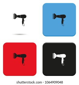 Hairdryer sign flat vector icon.