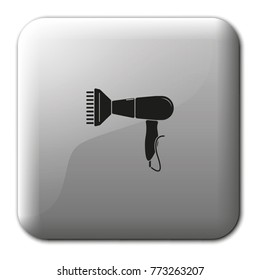 Hairdryer sign flat vector icon.